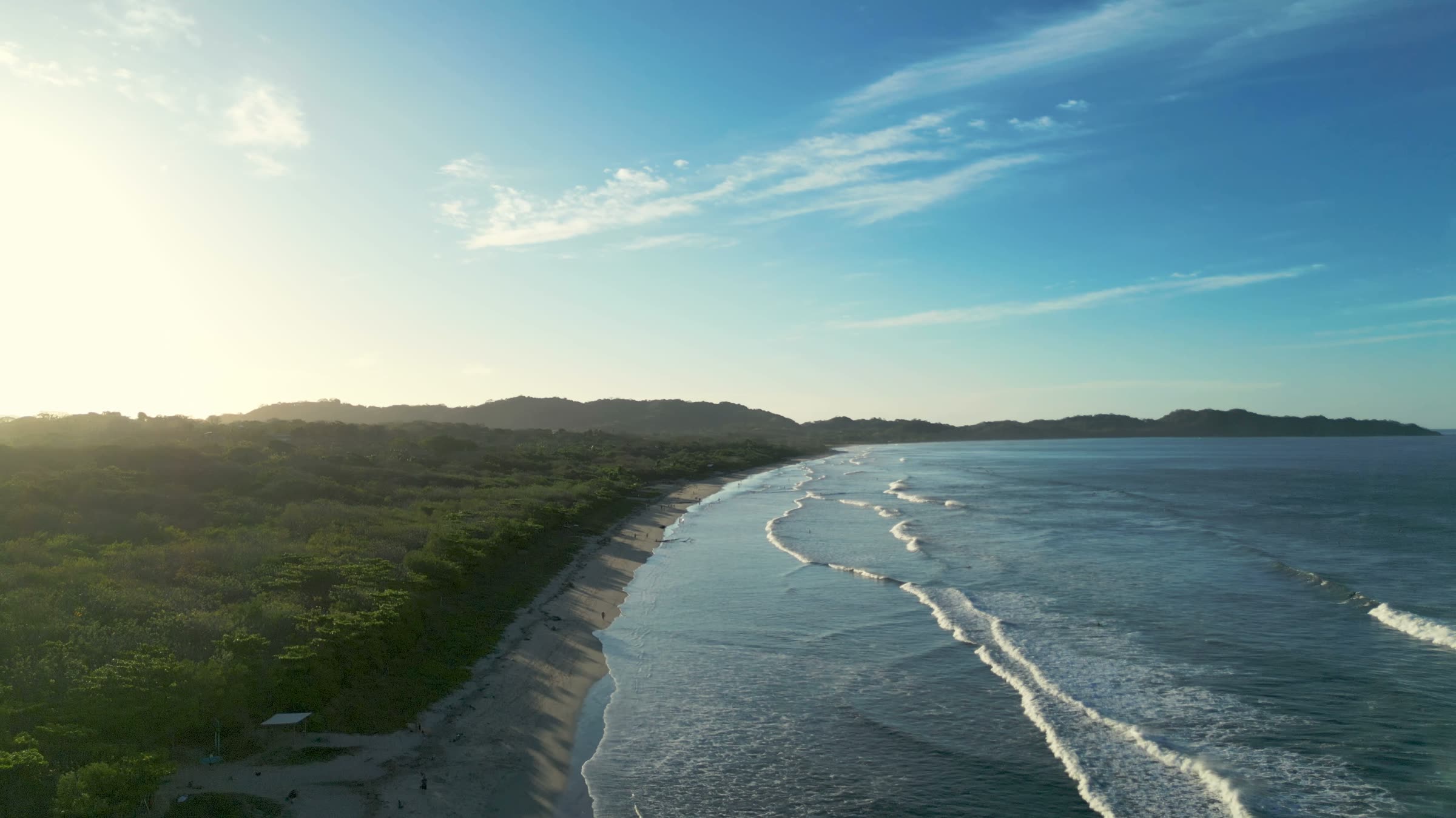 Playa de Costa Rica vista desde el aire